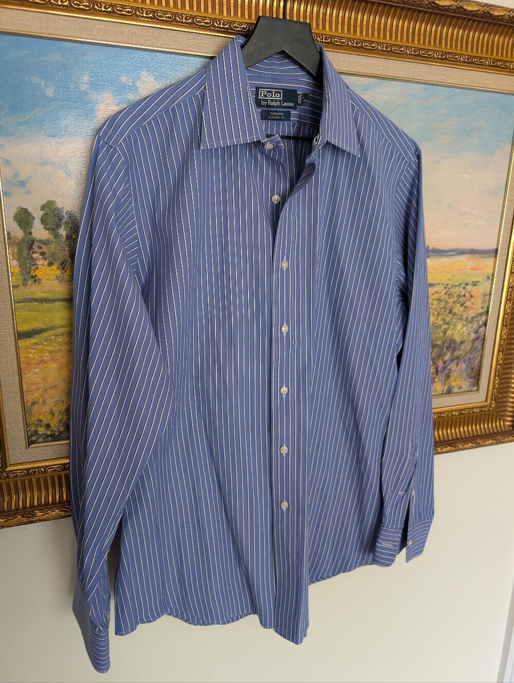 Ralph Lauren Polo Classic Fit Blue and White Stripe Shirt - Picture 4 of 6